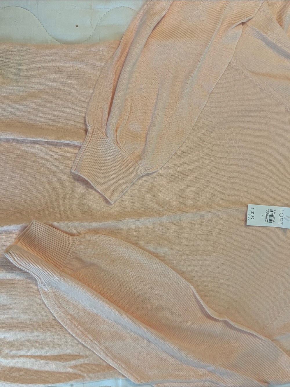 LOFT Light Blush Crewneck Sweater